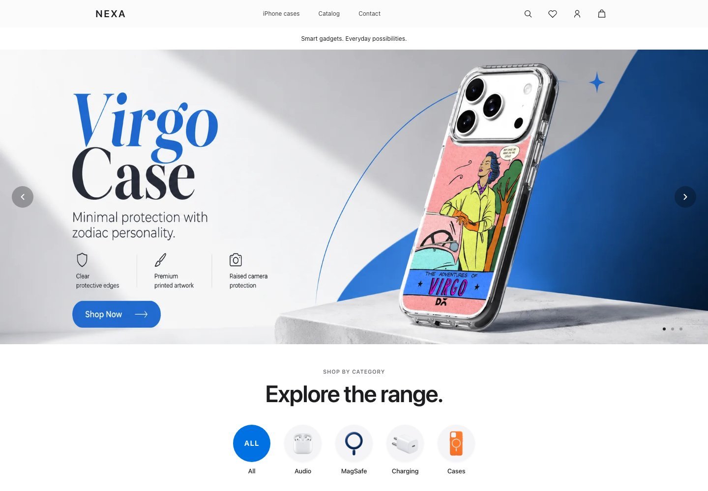 Nexa Shopify theme storefront preview